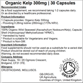 Organic Kelp 300mg Capsules